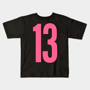 Pink Number Thirteen Kids T-Shirt